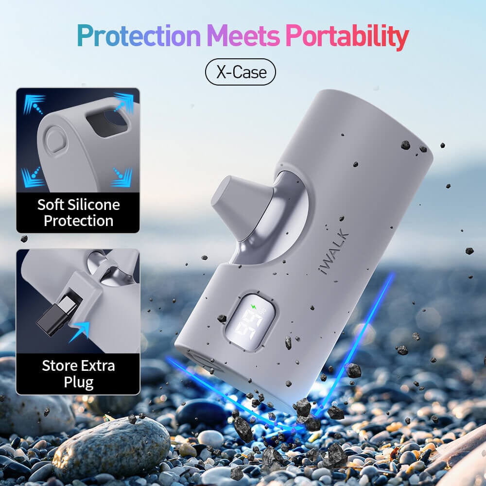 แบตเตอรี่สำรอง IWALK LINKPODX 5000 MAH สี SILVER เปลี่ยนหัวชาร์จได้ทั้ง LIGHTNING และ TYPEC_3